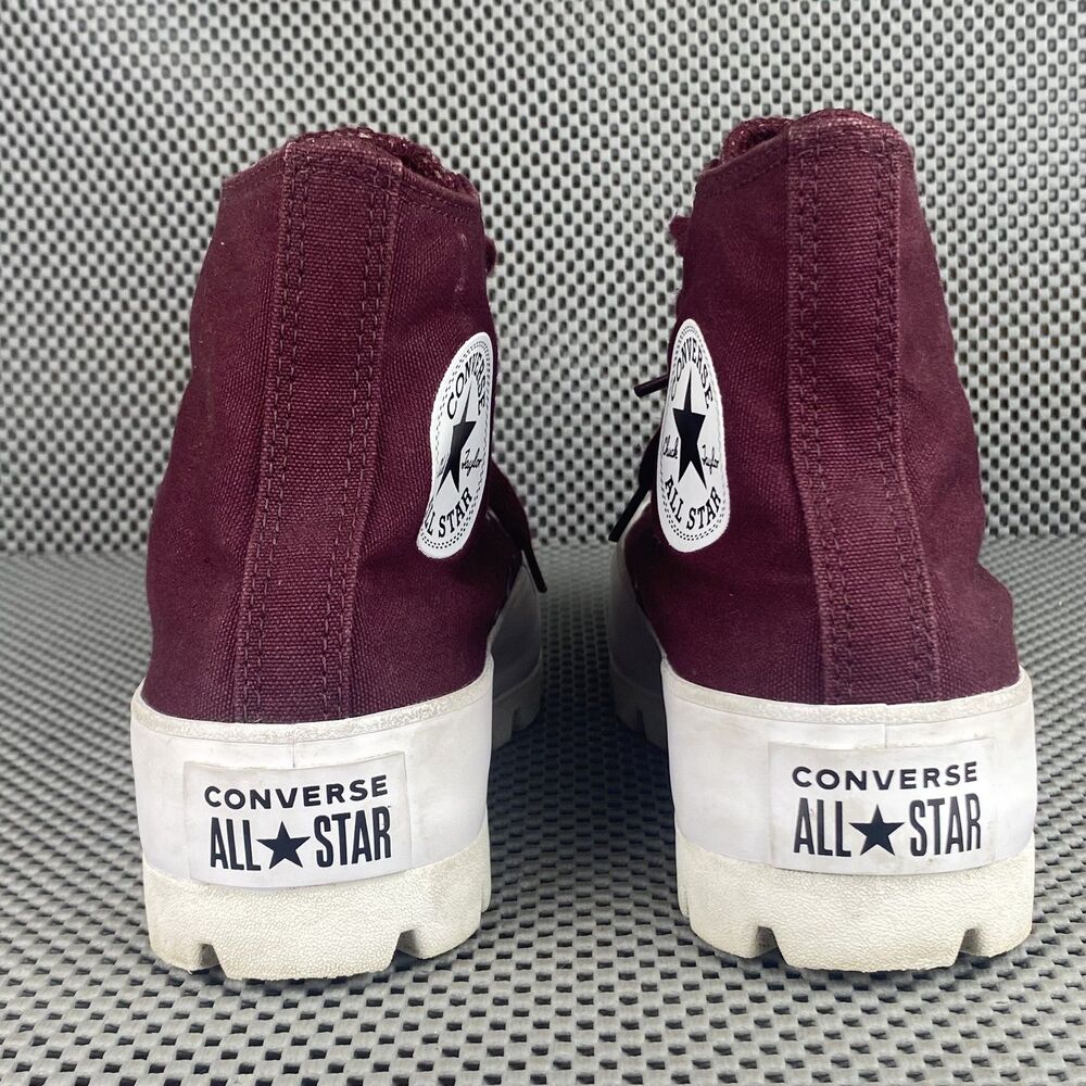 Converse Chuck Taylor All Star Sneakers Womens 6.5 Red Lugged Hi Top Lace Up - Picture 8 of 11